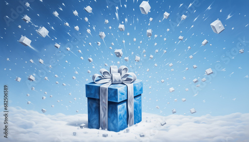 explosively good christmas present in blue