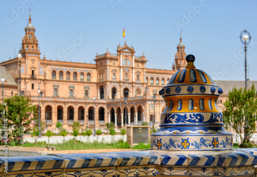 Architecture of Spain square in Seville, Andalusia, Spain