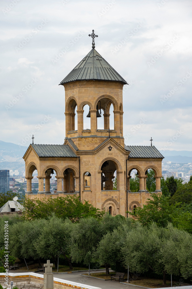 The Holy Trinity Cathedral of Tbilisi, commonly known as Sameba , is the main cathedral of the Georgian Orthodox Church located in Tbilisi, the capital of Georgia. ( Tsminda Church )