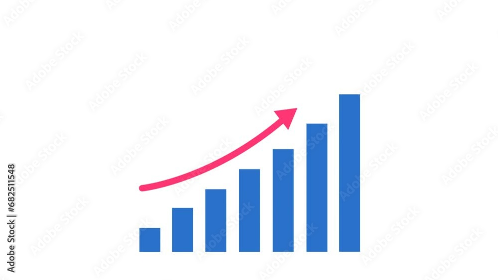 business graph with arrow animation video business graph with arrow animation video