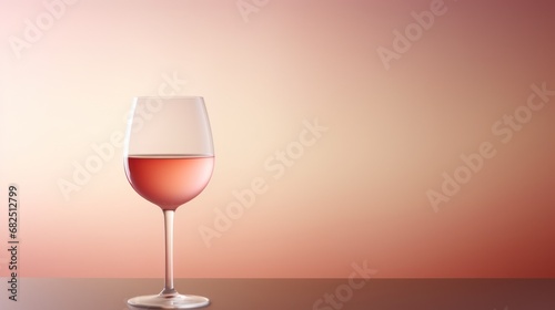  a close up of a wine glass on a table with a blurry wall in the background of the glass is half filled with red wine, half empty, half full, half empty, half full and half empty.