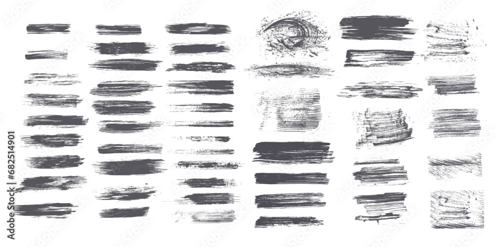 Big set of grunge paint brush stroke, grungy lines, frames, box and artistic design elements on white background. Ink splash, splatter and dirty watercolor texture for social media. Big set of grunge paint brush stroke, grungy lines, frames, box and artistic design elements on white background. Ink splash, splatter and dirty watercolor texture for social media.