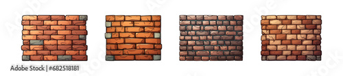 Cartoon brick wall. Vector illustration © Татьяна Петрова