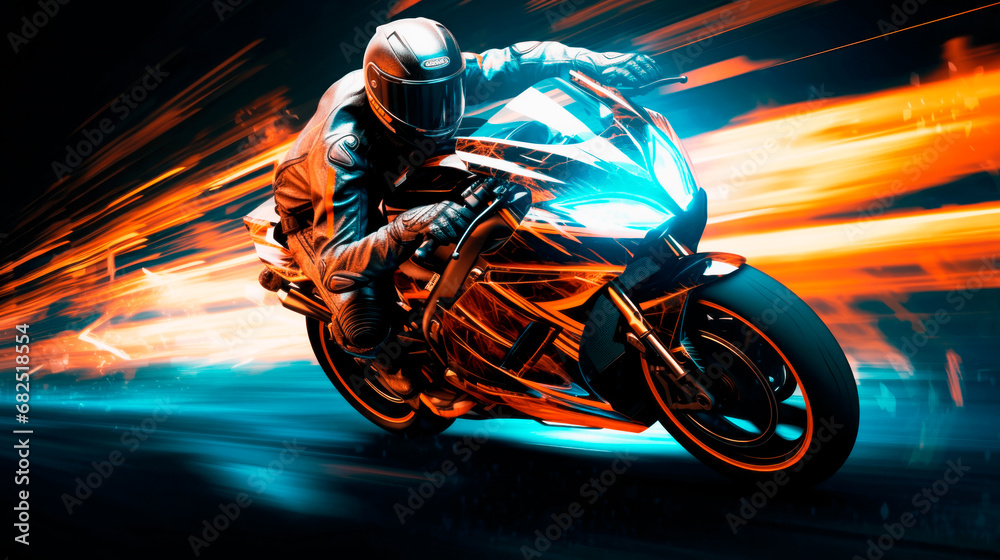 sport motorbike speeding 