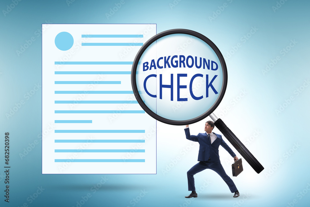 Concept of background security check Concept of background security check