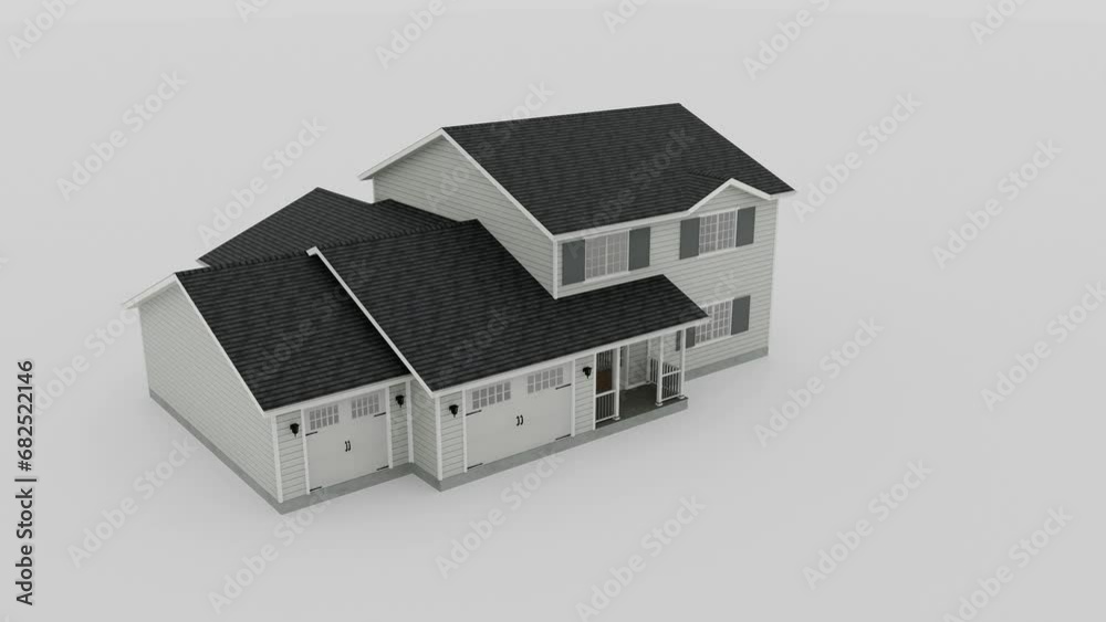 Conceptual video of the construction of a frame house Conceptual video of the construction of a frame house