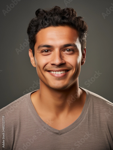 Headshot of an actor for casting, natural makeup, engaging smile, three-point lighting setup © Marco Attano