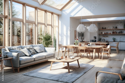 Open concept living, where seamlessly connected living, dining, and kitchen areas create a harmonious and inviting atmosphere.