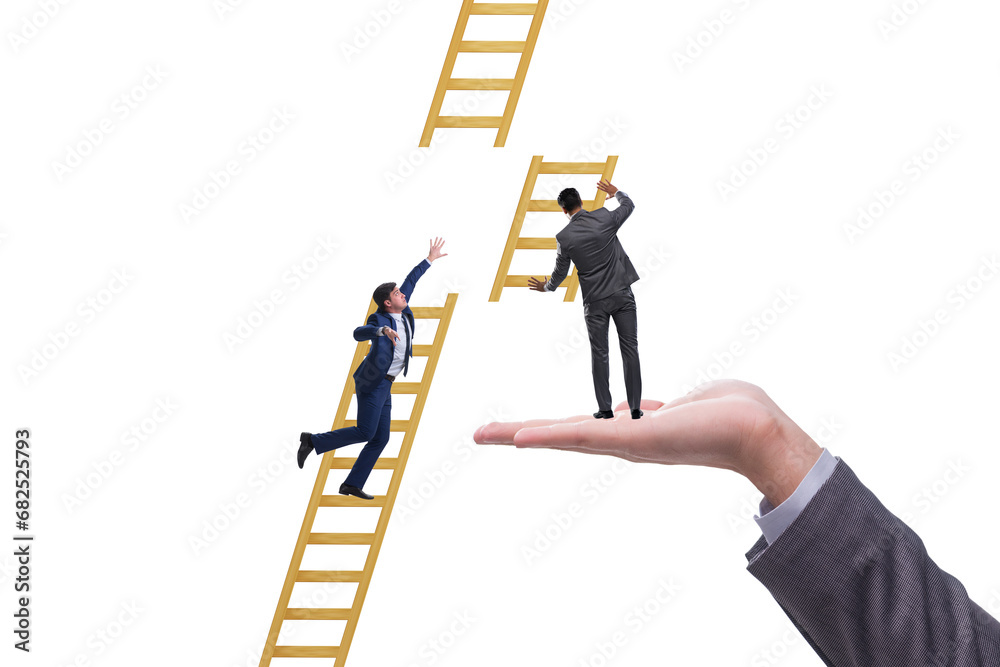 Concept of help and assistance with businessman Concept of help and assistance with businessman