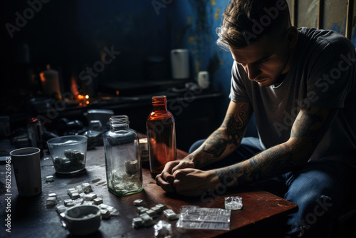 Obraz na płótnie Cry for Help.Addressing the Complex Issue of Self-Harm