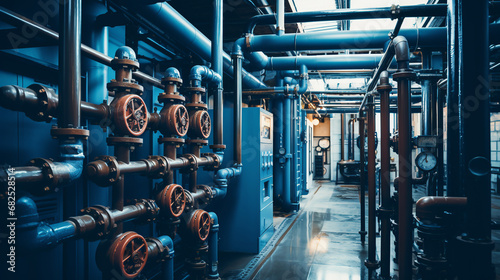 Boiler room plumbing is a way to ensure the heating system is working properly. ai generative