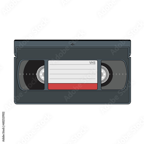 isolated retro vhs videotape illustration