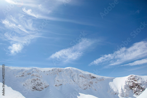 Uludag Mountain Ski Center Drone Photo  Winter Season Uludag National Park  Bursa Turkiye  Turkey 