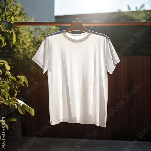 mock up t shirt white t-shirt with a black band blank mockup