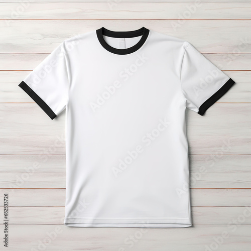 mock up t shirt white t-shirt with a black band blank mockup j