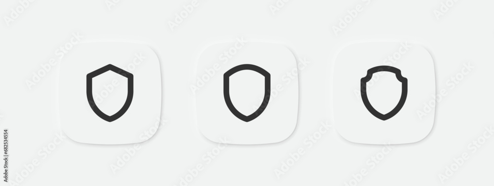 Shield icon. Safety blue and black symbols. Protect sign. Defense icons set. Safe symbol. Vector isolated sign. Shield icon. Safety blue and black symbols. Protect sign. Defense icons set. Safe symbol. Vector isolated sign.