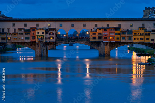 Old bridge in Florence at night © yorgen67