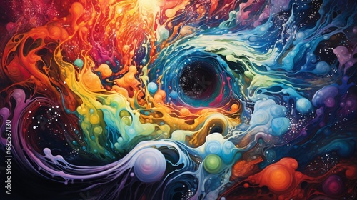 A vortex of swirling colors and shapes, pulling you into the unknown. © Mustafa_Art