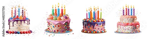 cakes variation on transparent background