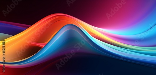 Step into the vibrant world of an abstract background adorned with curved neon lines