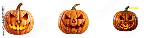 halloween pumpkin isolated on Transparent Background