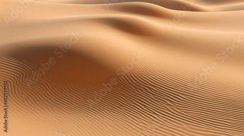 Desert sand ripples shaped by the breeze, resembling a tranquil sea. © Mustafa_Art