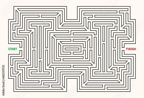 Labyrinth  brain teaser  vector graphic. Original design maze  maze  fun game illustration.