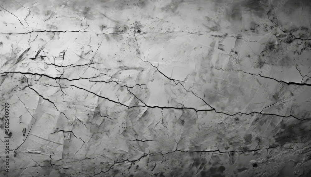 Fototapeta premium Weathered and Cracked Grey Concrete Wall with Vintage Charm