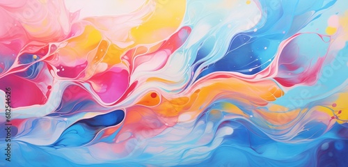 White ink on a colorful abstract background.