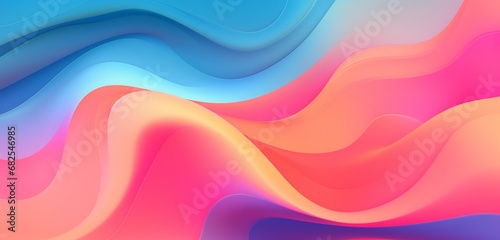 Pastel hue gradients in abstract neon shapes. A liquid-effect poster. 