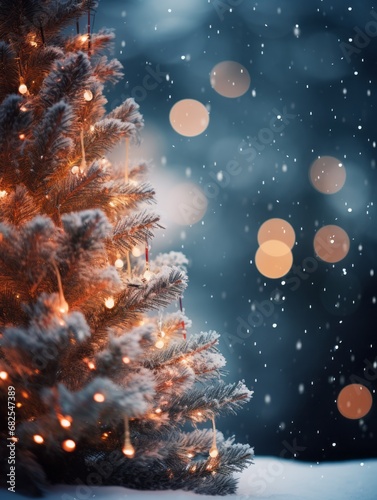 Christmas Tree in the Forest