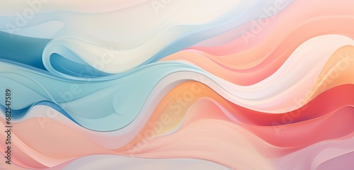  a trending, modern abstract background filled with soft pastel tones and a diverse array of unique abstract shapes that exude creativity and style.