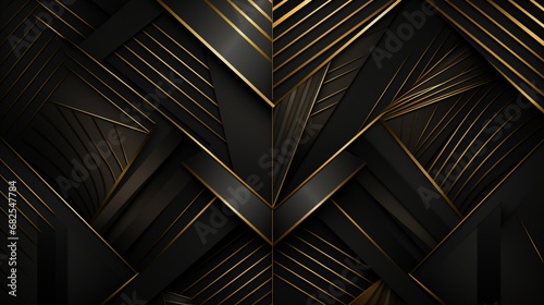 a stylish and upscale vector background by incorporating a dynamic and intricate golden geometric pattern.