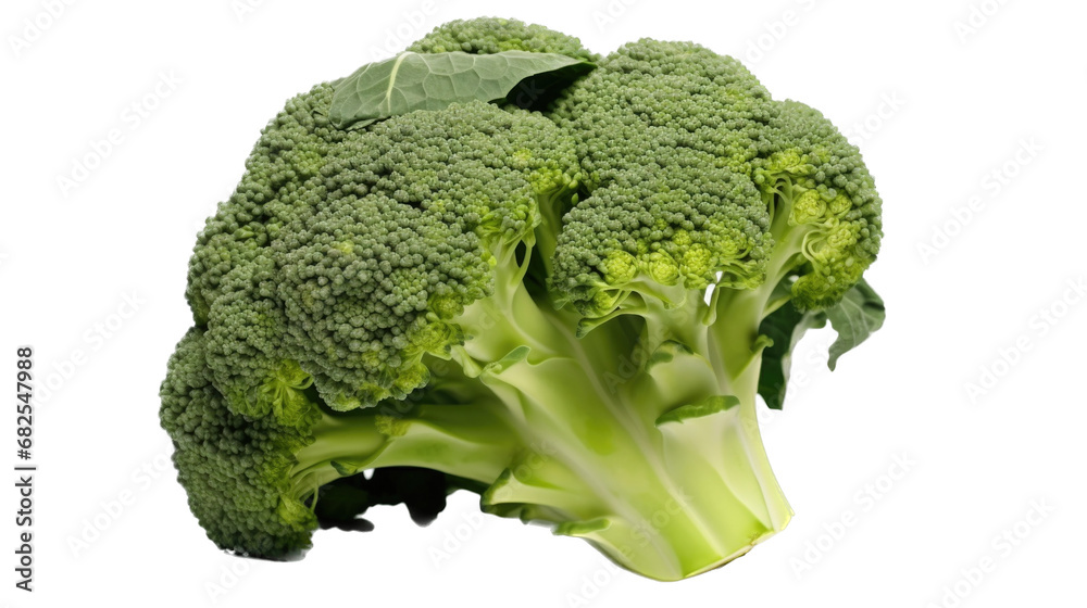 broccoli in side view, in an isolated and transparent PNG in a Vegetable-themed, photorealistic illustration. Generative ai broccoli in side view, in an isolated and transparent PNG in a Vegetable-themed, photorealistic illustration. Generative ai
