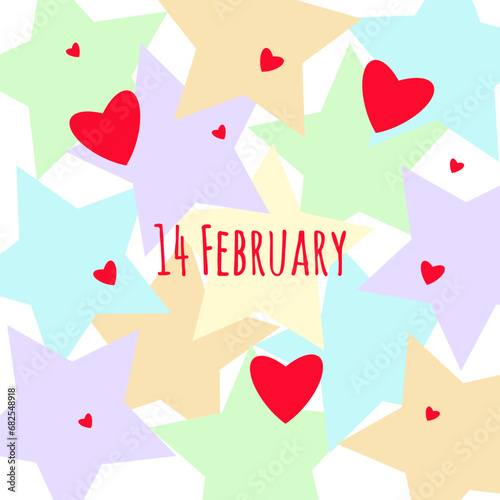Valentine's day. Day of mutual love of loving hearts.