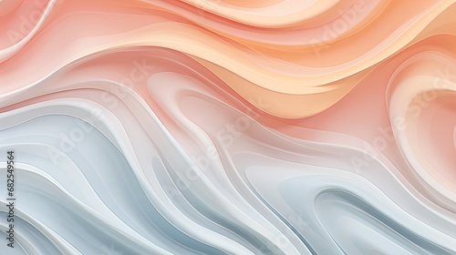 Wavy abstract background. Brightly colored polymer surface with a wavy shape. A dynamic plastic form. © Login