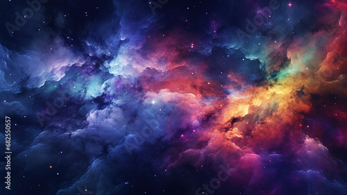 cosmic abstract background with galactic photo
