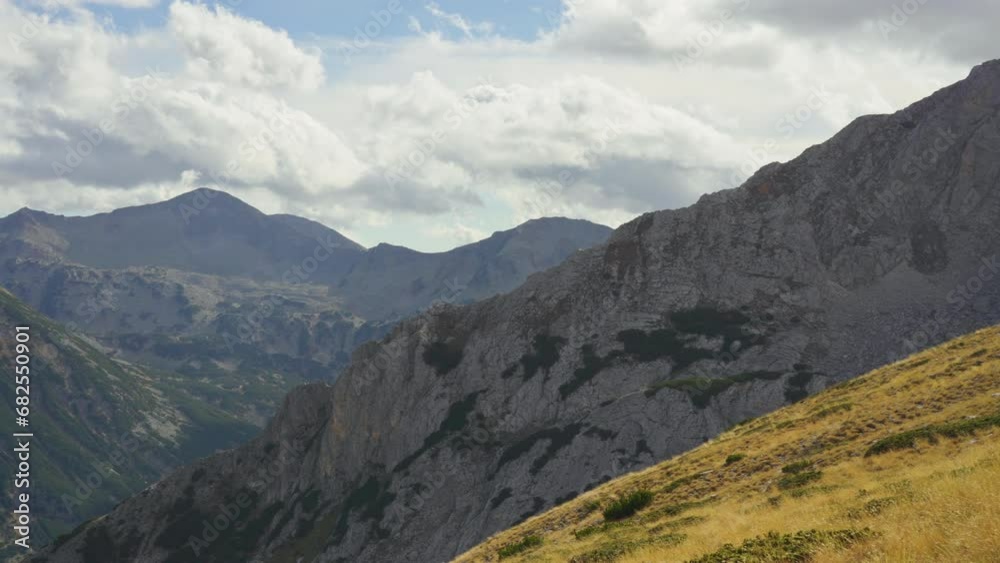 Panning over mountain peaks and ridges in Pirin National Park, Bulgaria. Panning over mountain peaks and ridges in Pirin National Park, Bulgaria.