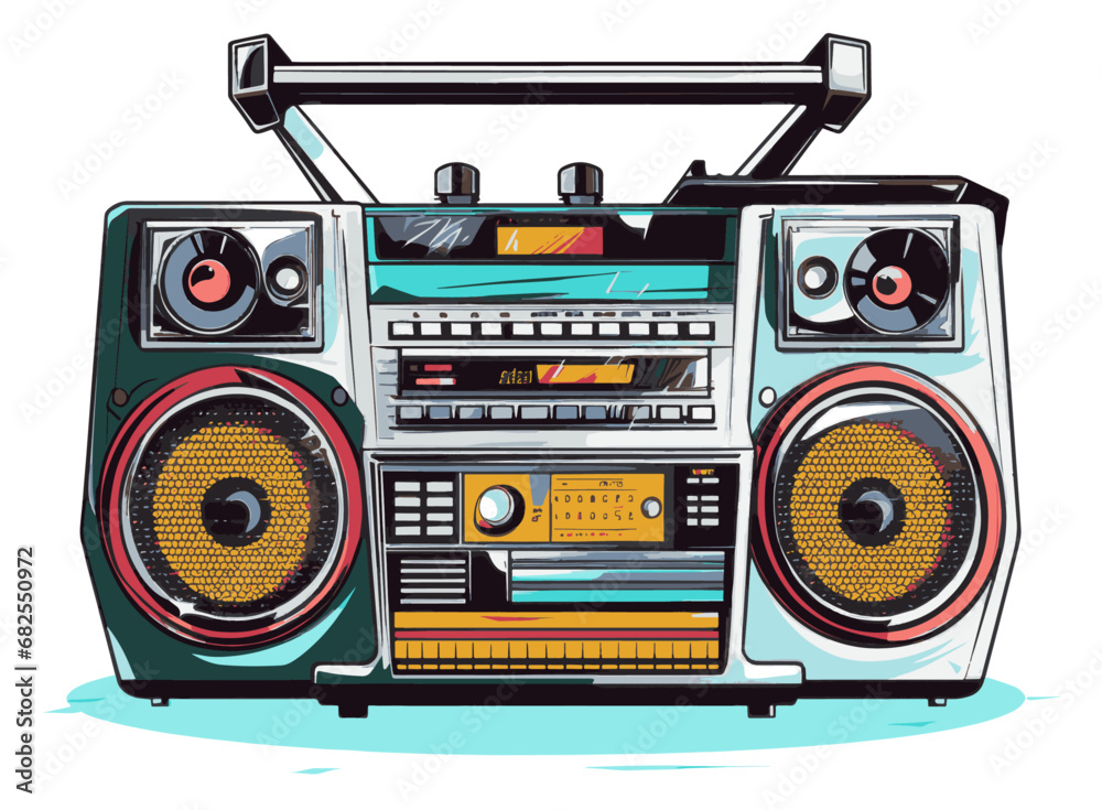 Fototapeta premium Vintage 80s Boombox