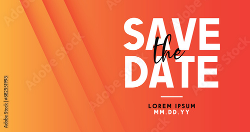 Save the date banner. Can be used for business, marketing and advertising