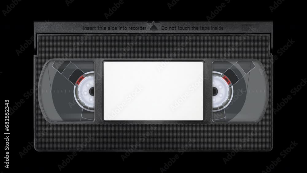 Vintage VHS Video Cassette Mockup Loop On Alpha