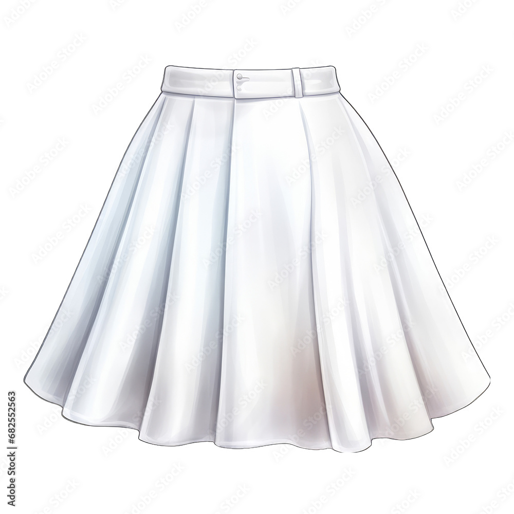 White golf skirt, isolated