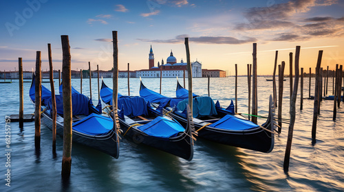 photo of Gondolas in Venice, Italy. Venice is one of the most beautiful cities © Boraryn