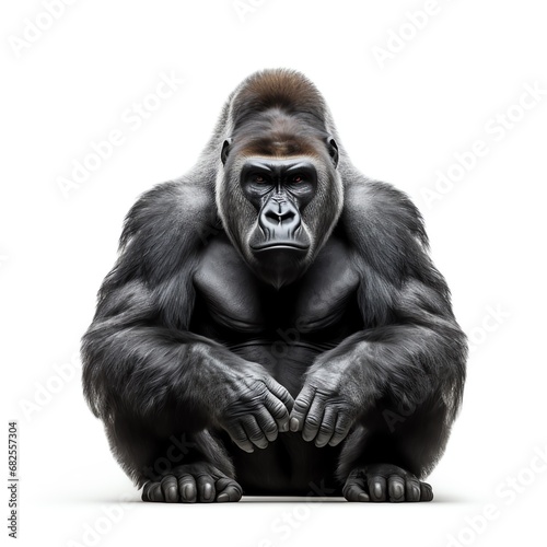 a gorilla sitting on the grounda gorilla sitting on the ground