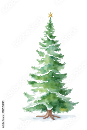 christmas tree on white isolated background graphic