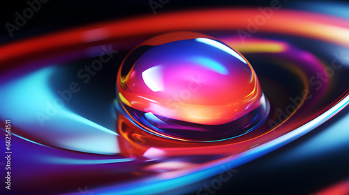 Clean Iridescent blob on the clean and smooth iridescent background wallpaper abstract