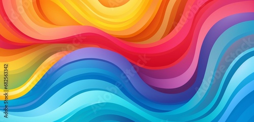 Fun rainbow-colored abstract backdrop illustration in vector form.