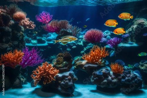 coral reef and fishes © asad