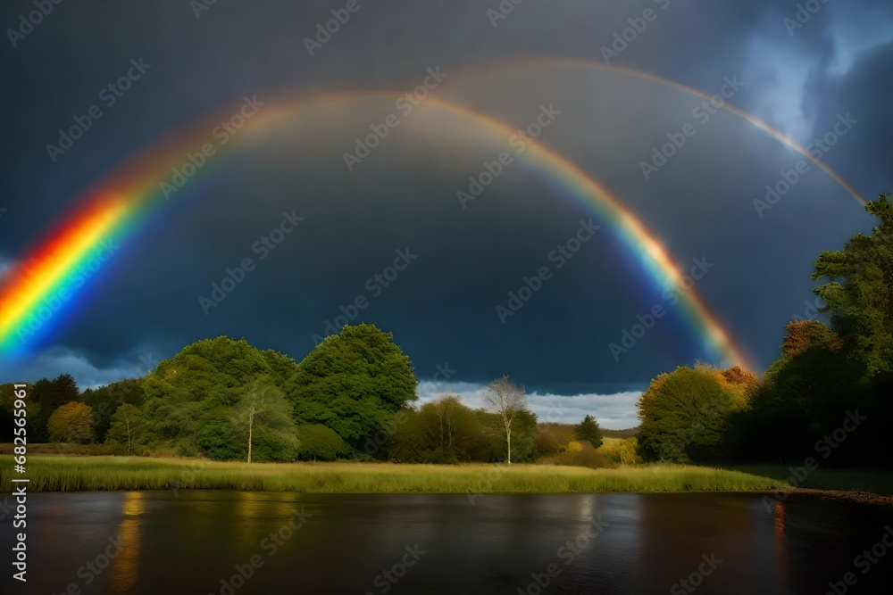 rainbow over the river rainbow over the river