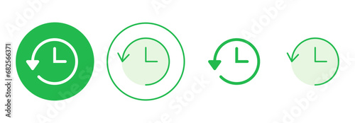 History icon set. recent event history